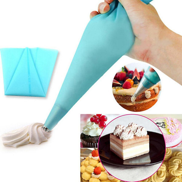 12 \" Kakedekoreringsposer Baking Piping Bag Silikon Piping Bag Silicon Piping Pouch Frosting Piping Bag DIY Piping Bag