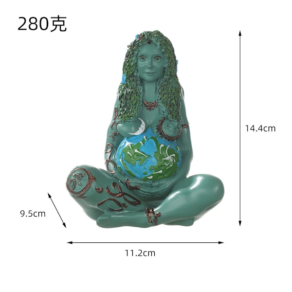 Moder Jord Staty Millennium Gaia Mytologi Figur Gudinnestaty Heminredning Skrivbordsdekoration Harts Gaia Moder Staty
