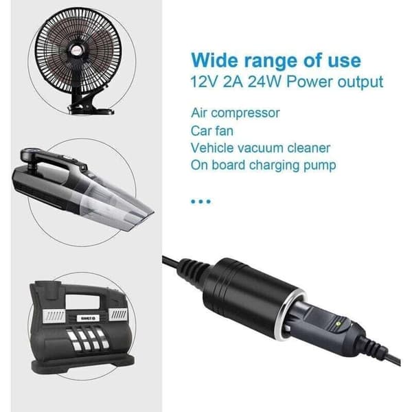 12V 2A cigarettænderstikadapter. AC/DC-adapterkonverter til navigationssystemer. Strømtransformere