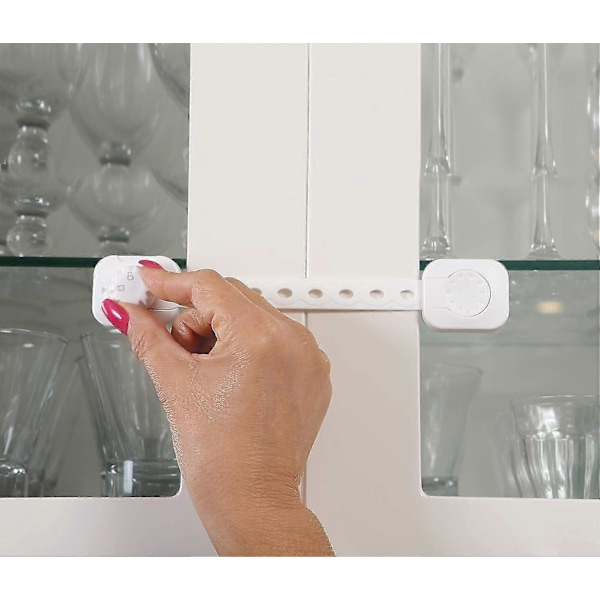 Twist \"N Lock Multifunktionell Spärr - Barnsäkerhetslås - Vit - 6-pack - Modell G1435