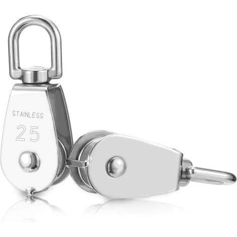 Stk 304 Rustfritt Stål Trinse M25 Løftetrins Lastrulle
