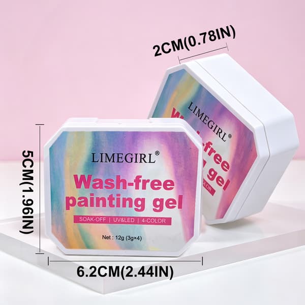 Nail Art Pudding Tap Gel, 4-rutig Solid Transfer Gel, Mångsidig Målning Multifunktionell Nagelgel Style 4