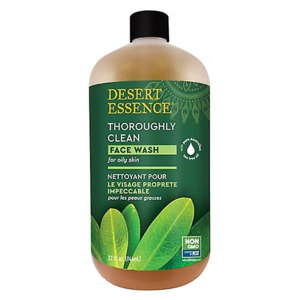 Desert Essence grundligt ren ansiktstvättpåfyllning, 32 Oz (förpackning med 1)