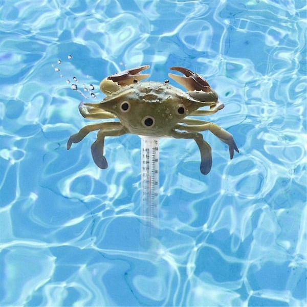 Pool Termometer Flydende Letlæselig Stor Størrelse Pool Termometer Havdyr Formet Termometer (Krabbe)