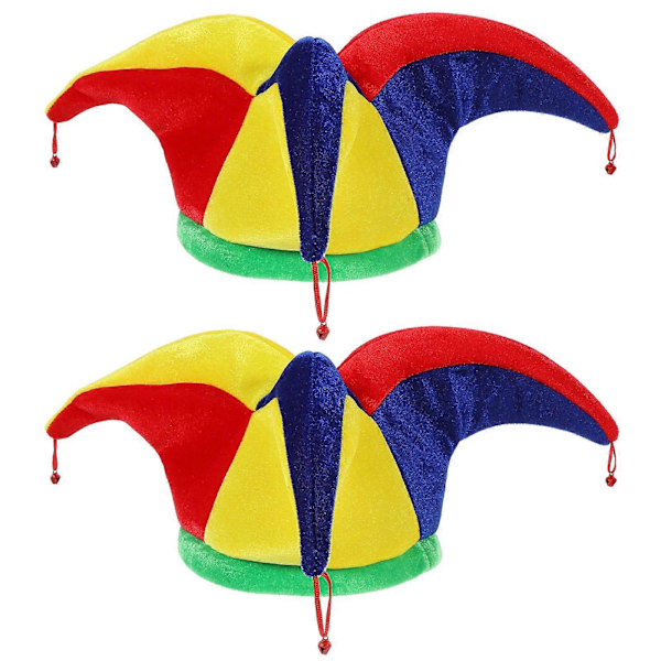 1 Set Rolig Clownhatt Med Bjällror Clownnäsa Karneval Party Cosplay Och Scenföreställningstillbehör För Mardi Gras Karneval Och Maskerad Cosp