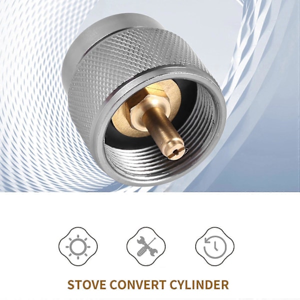 Campingköksadapter 1lb Propan Små Tank Inmatning Och En Lindal Ventil En417 Utgång Utomhus Cylinder