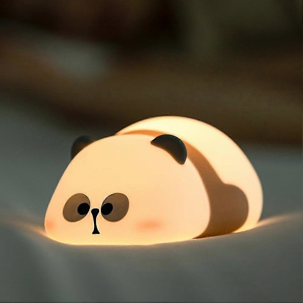 Panda Yövalo Lapsille, 3 Tilaa Söpö Yövalo Vauvalle Pehmeä Lamppu Ajastimella, USB LED Himmennettävä Yövalo Makuuhuoneeseen