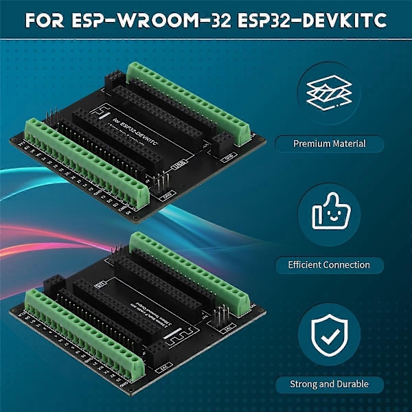 ESP32 Expansionskort Breakout Board för ESP-WROOM-32 ESP32-DevKitC GPIO 1 till 3 38Pins ESP32 Modu