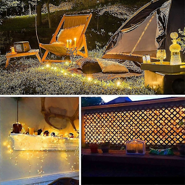 LED-ljusslinga, 3 meter 300 LED-fairylights, Dimbar Utomhus Trädbelysning, UL-certifierad Varm