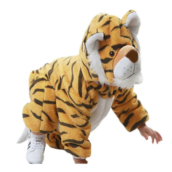Tecknad Djurform Pyjamas Unik Form Lös Långärmad Nattlinne För Sovrum 80cm Tigers