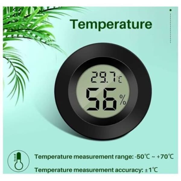 (6 STK - B) Mini digitalt LCD-termometer hygrometer temperatur fuktighet -50-70℃ 10%-99% RH bærbart termometer termohygrometerindikator