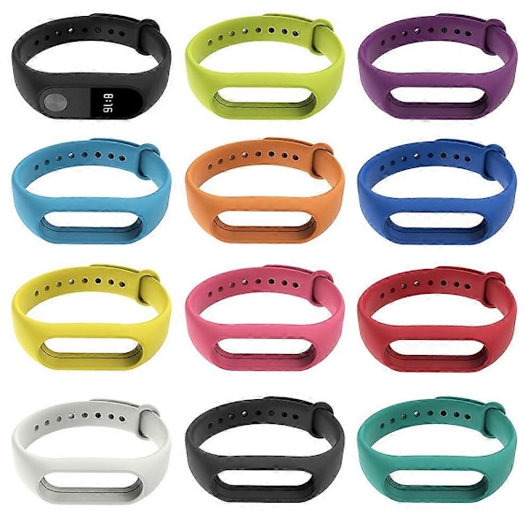 Armbånd for Xiaomi Mi Band 2 Stropp Silikon Stropp Mi Band 2 Armbånd Armbåndsbånd Håndleddsstropp For Xiaomi Mi Band 2 Tilbehør