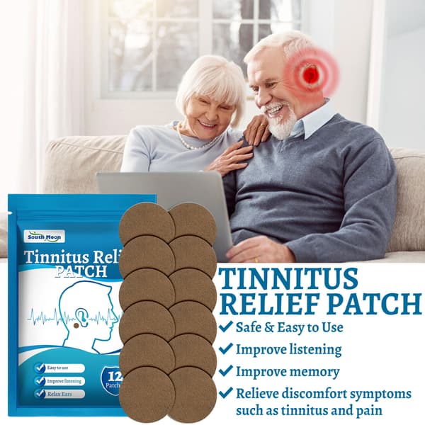 Tinnituslindrende plaster, 12 stk. for ubehag i øret