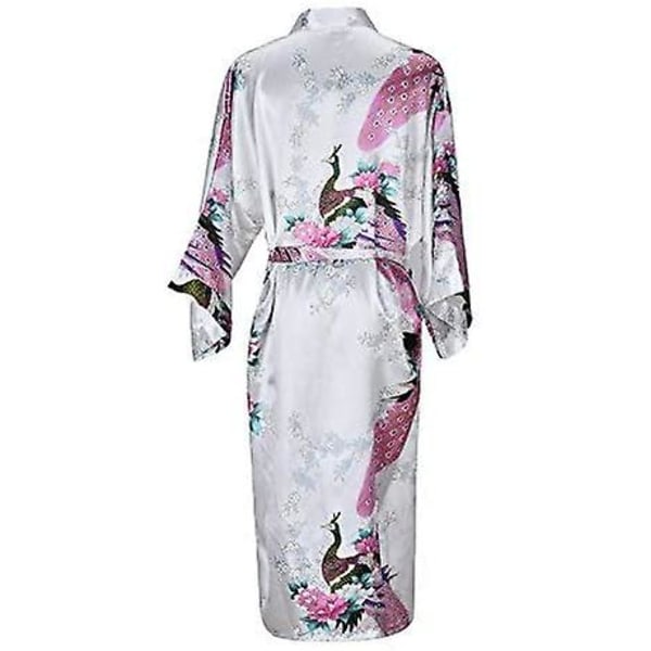 Silke Satin Bryllup Brud Brudepike Morgenkåpe Blomster Badekåpe Kort Kimono Kåpe Nattkåpe Badekåpe Mote Klesplagg For Kvinner