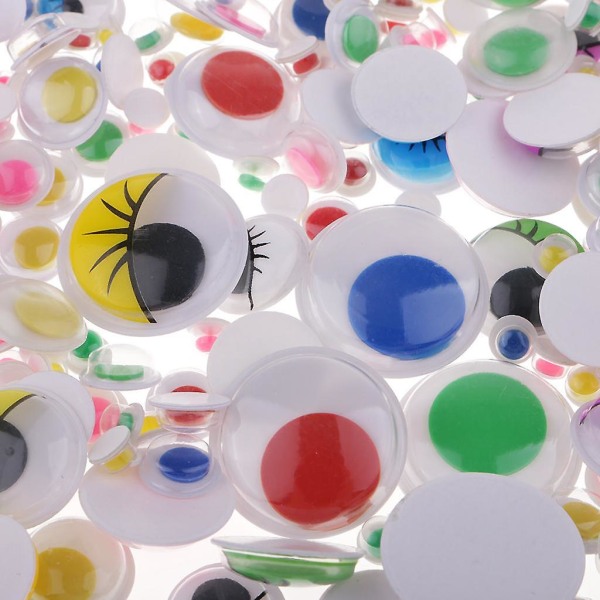 3x300 stk Assorterede farver Størrelser Selvklæbende Wiggle Googly Eyes gør det selv-legetøj til børn