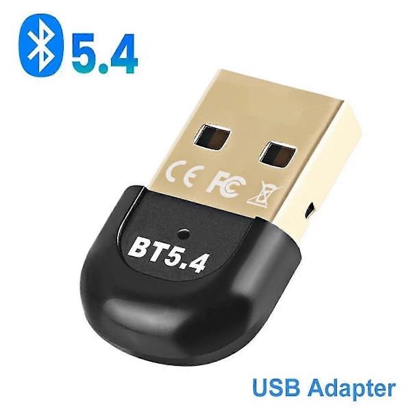 USB Bluetooth 5.4-adapter for PC - Trådløs mus, tastatur, høyttaler, musikk, lydmottaker, sender, Bluetooth-adapter