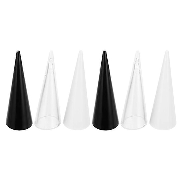 6 st ABS Fingerringshållare Pålitliga Ringdisplayställ Ringförvaringsdisplayställ