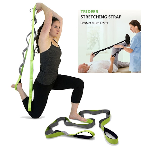 Multifunktionell Yogarem Yoga Tillbehör Hjälprem Fysioterapi Gradienter Fitness Stretchrem