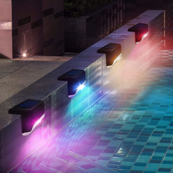 4-pack Solar Pool Sidelys for svømmebassengtilbehør Nattbelysning