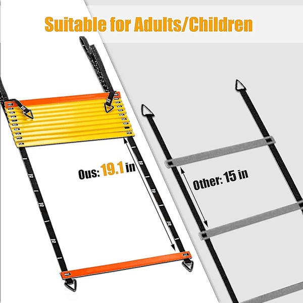 Piao Agility Ladder - Agility Speed And Balance Training Ladder For Soccer Basketball Boxing Softball Footwork