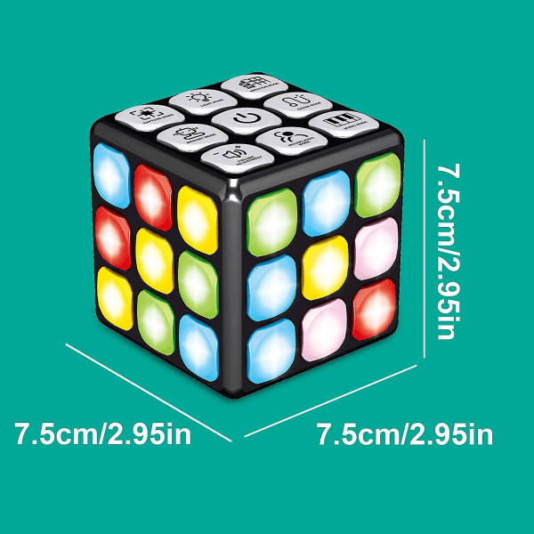 Light Up Cube Toy 5 Elektroninen aivo- ja muistipelilelu tytöille 6 7 8 9 10-12-vuotiaille ja sitä vanhemmille Joulu- tai syntymäpäivälahjaidea lapsille tytöille