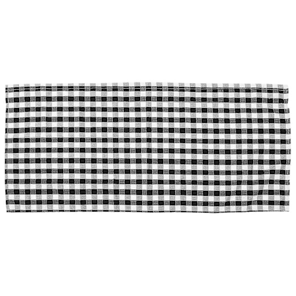 Buffalo Plaid Gardinpanel Sort og Hvid Ternet Gardin Køkken Gardin