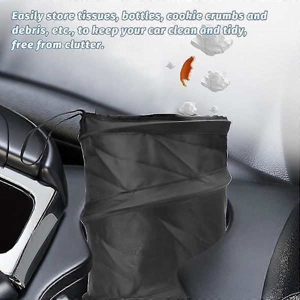 2 kpl Taittuva Auton Roskakori Kannettava Mini Auton Roskakori 16*16*20cm Oxford