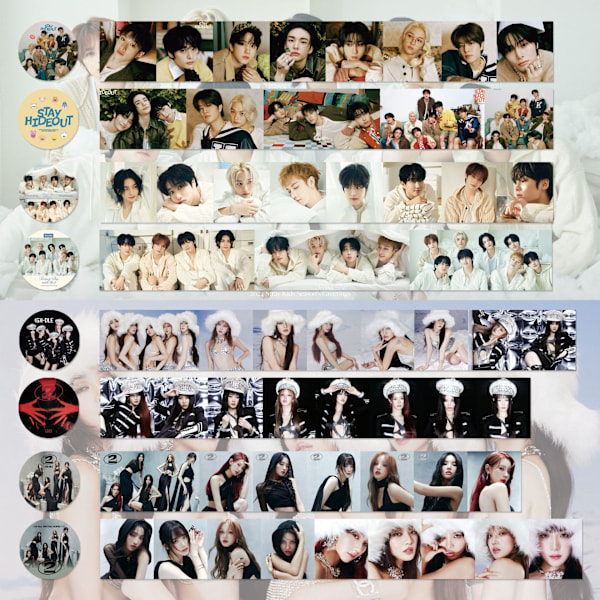 StrayKids Fanmöte Washi Tejp GIDLE Nytt Album Låt Yuqi Support Anteckningsbok Dekal