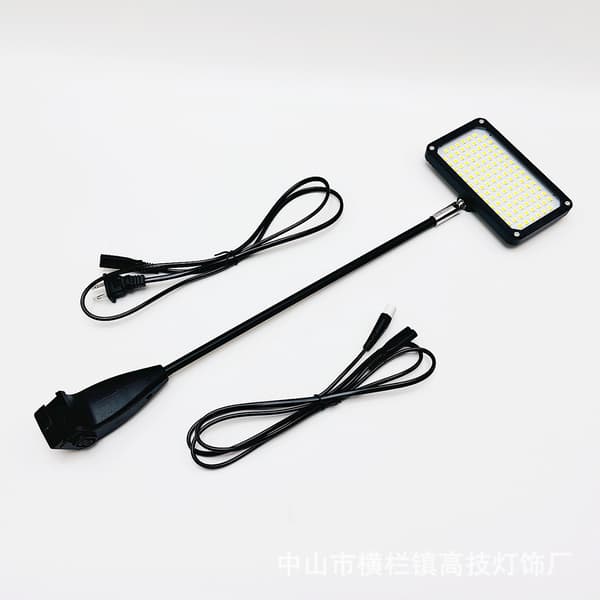 LED langarm spotlight for utstillingsbakgrunnsbanner, 16W flomlys for rask vegg Pop Up displaystativ med 2m kabel A