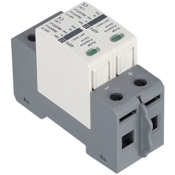 Överspänningsskydd / Spänningsskydd / Åskskydd — 2P, 20-40kA, 500VDC (Modell: CHLT-40PV)