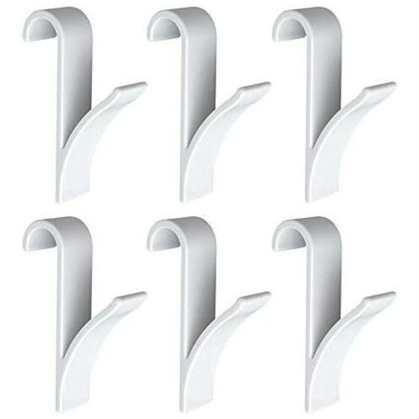 Set med 6 handdukskrokar - Vit
