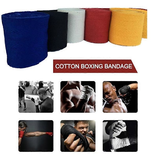 1 st Bomulls Kickboxningslindor Bandage Män Sanda Taekwondo Muay Thai Guantes De Boxeo MMA Handleddsremmar
