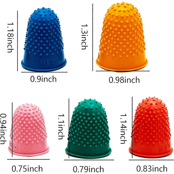 5 stk. Gummifingre til Beskyttelse af Fingerspidser