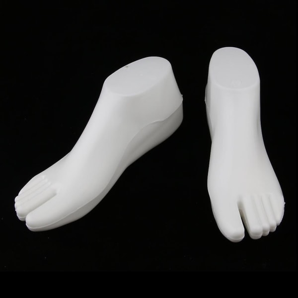 Par kvinnelige føtter mannekeng sokk sko sandal fotlenke display fot modell stativ