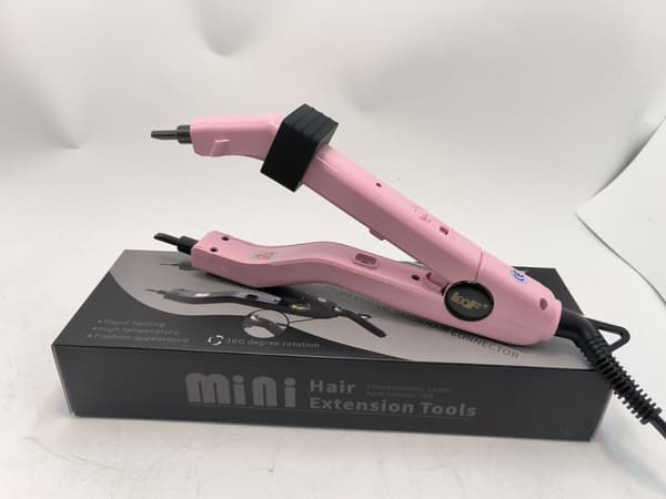 Mini limtupp hårforlengelseskontakt, sømløs hårforlengelsestang for hårfusion E