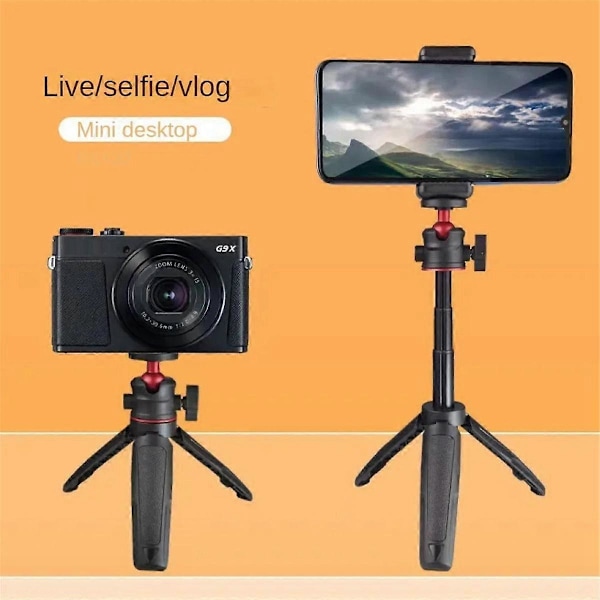 Mini Bordsstativ Handhållet Fotograferingsfäste med Flexibel Kula 1/4 Tums Skruvfäste för Ficka
