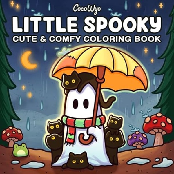 Lilla Spooky: Färgläggningbok för Vuxna och Tonåringar med Söta, Läskiga Varelser i Mysiga Hygge-Stunder för Avkoppling (Cozy Spaces Färgläggning)