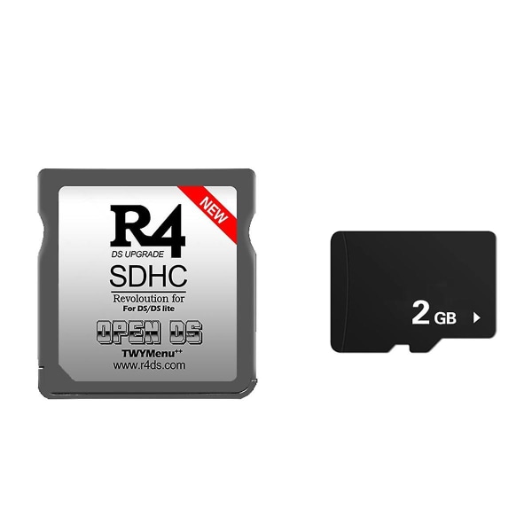 R4 Card SDHC Burning Card+2GB minnekort Nytt OpenDS TWYMenu++ Dual Core for / Lite Flash Card