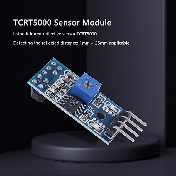 10 st Tcrt5000 Infraröd Reflekterande Sensor Modul Ir Spärrlinjespår Fotoelektrisk Omkopplare För Sma