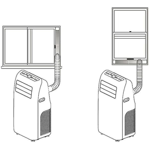 Justerbar vinduesforsegling til bærbart klimaanlæg, 110 cm – 10 cm bredt PVC-panel – Nem installation med tape