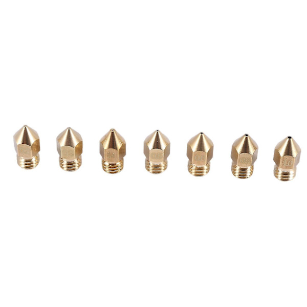 22 stycken 3D-skrivarmunstycken Mk8 Munstycke 0,2 mm, 0,3 mm, 0,4 mm, 0,5 mm, 0,6 mm, 0,8 mm, 1,0 mm Extruder Pr