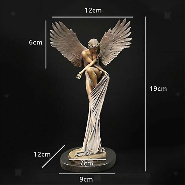 Angel Wing Skulptur Resin Figur Bord Ornament Decors - Redemption Theme