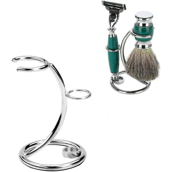 Barberkniv og børstestativ Simpel barbersætholder Metal Manuel barbermaskinesæt Organizer Barbertilbehør 1 stk.