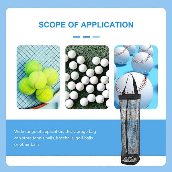 3 stk. Mesh Boldopsamlerpose Tennisboldpose Tennisboldopsamlingspose Golf Baseball Bolde Pose
