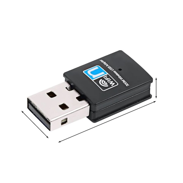 Wifi-sovitin 300m Langaton 2,4GHz verkkokortti USB Mini -pöytätietokone Langaton verkkovastaanotin