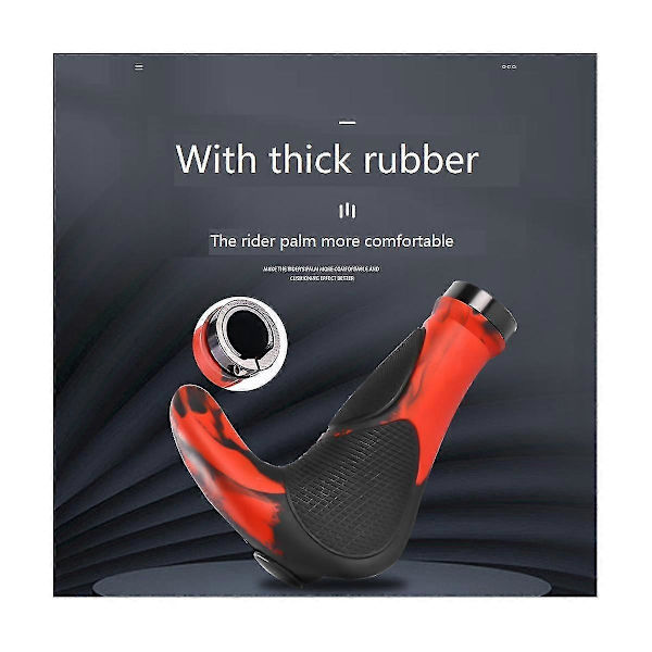 Sykkelhornhåndtaksett Ergonomisk Gummi Lås Aluminium Legering Kjøttkule Dødt Håndtak Utstyr (blå)