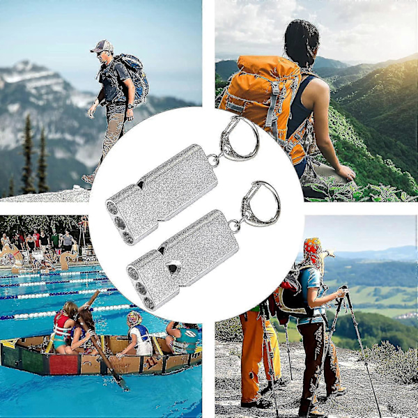 Aluminiumlegering Treble Tre-rörs Högfrekvent Överlevnadsvissla Utomhus Bergsklättring Nödsituation Överlevnadsvissla