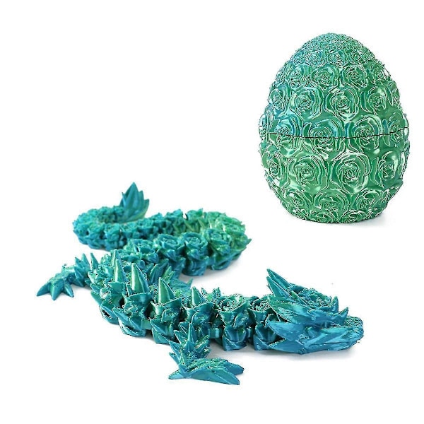 3D-printet drageegg Drageegg leketøy Fullt ledd Drage Krystalldrage leketøy Hjemmekontor Dekor