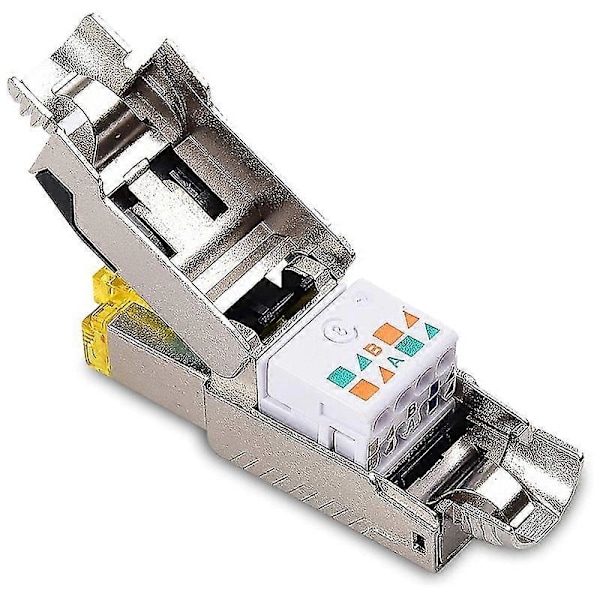 6-pack verktygsfria skärmade RJ45 Cat 8, Cat8-avslutningsplugg, Cat8-plugg