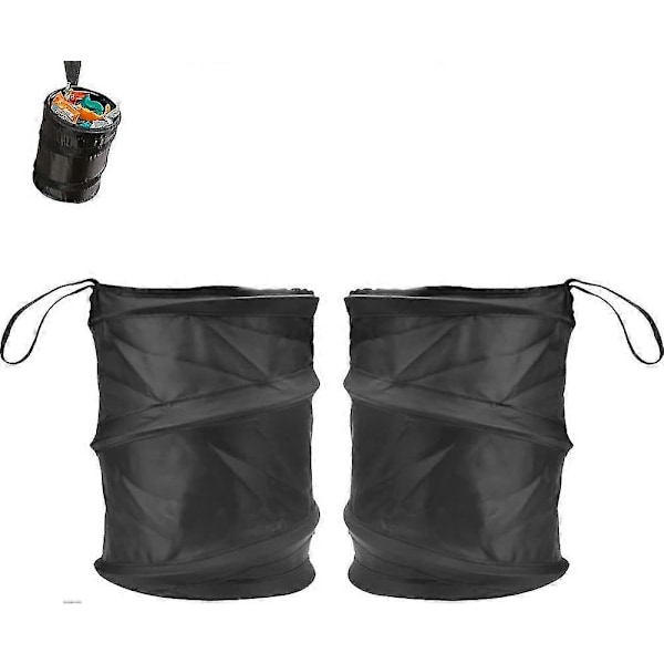 2 kpl Taittuva Auton Roskakori Kannettava Mini Auton Roskakori 16*16*20cm Oxford